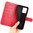Leather Wallet Case & Card Holder Pouch for Motorola Moto G14 - Red