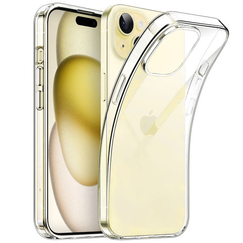 Flexi Slim Gel Case for Apple iPhone 15 Plus - Clear (Gloss Grip)