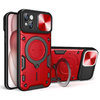 Slim Armour Tough Case / Finger Ring Stand / Magnetic Holder for Apple iPhone 15 - Red
