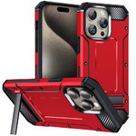 Military Defender Tough Shockproof Case for Apple iPhone 15 Pro Max - Red
