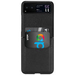 Slim Hard Shell Wallet Case & Card Holder Pouch for Motorola Razr 40 - Black