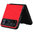 Slim Hard Shell Wallet Case & Card Holder Pouch for Motorola Razr 40 - Red