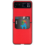 Slim Hard Shell Wallet Case & Card Holder Pouch for Motorola Razr 40 - Red