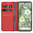 Leather Wallet Case & Card Holder Pouch for Google Pixel 8 - Red