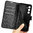 Leather Wallet Case & Card Holder Pouch for Samsung Galaxy S23 FE - Black