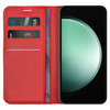 Leather Wallet Case & Card Holder Pouch for Samsung Galaxy S23 FE - Red