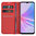 Leather Wallet Case & Card Holder Pouch for Oppo A78 5G - Red