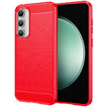 Flexi Slim Carbon Fibre Case for Samsung Galaxy S23 FE - Brushed Red