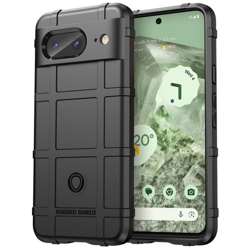 Anti-Shock Grid Texture Shockproof Case for Google Pixel 8 - Black