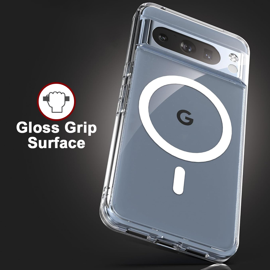 Slim Hybrid Fusion MagSafe Case for Google Pixel 8 Pro - Clear (Magnetic)