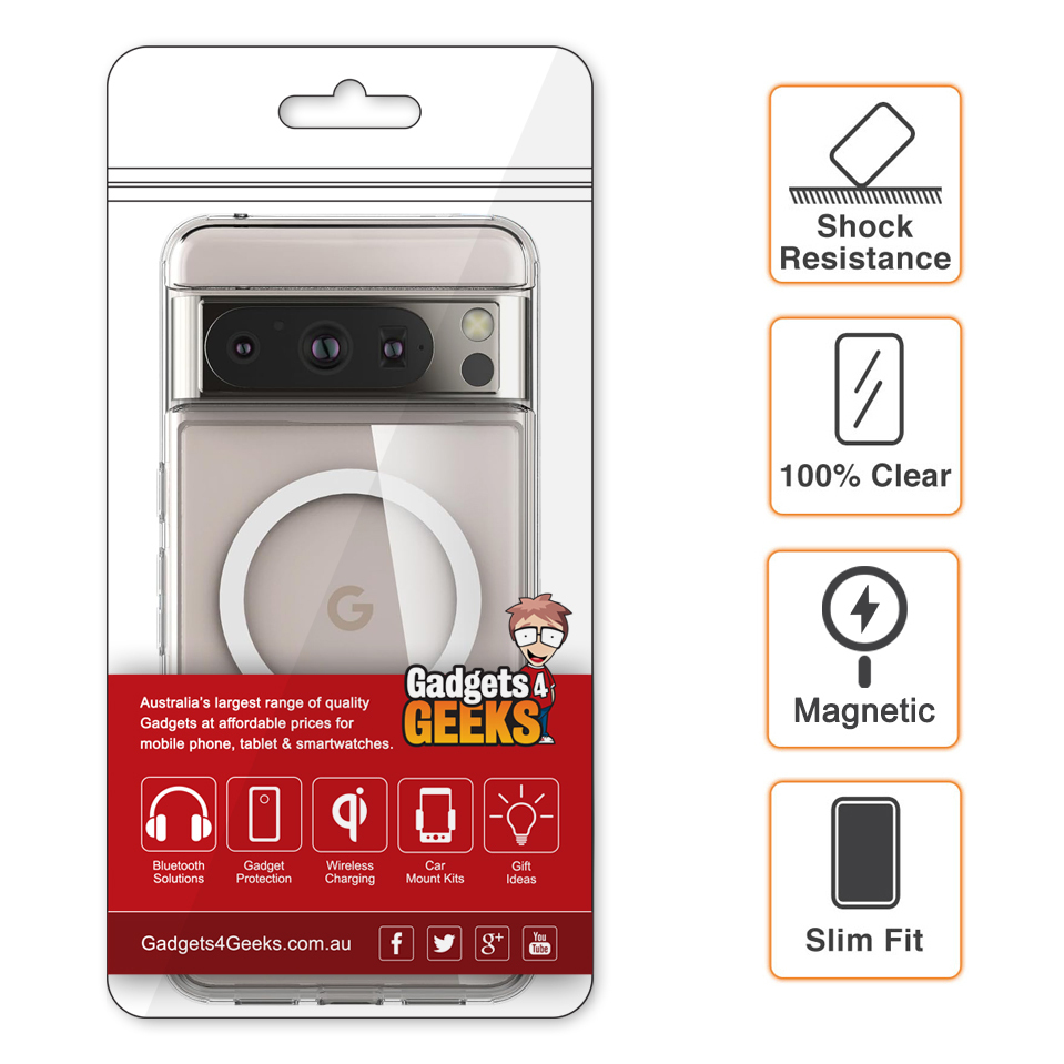 Slim Hybrid Fusion MagSafe Case for Google Pixel 8 Pro - Clear (Magnetic)