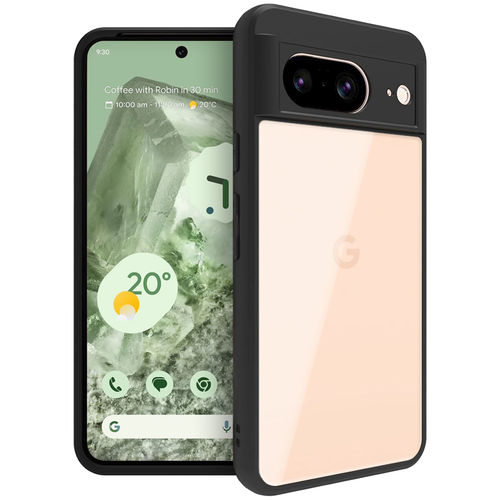 Hybrid Fusion Shockproof Hard Case for Google Pixel 8 - Black (Frame)