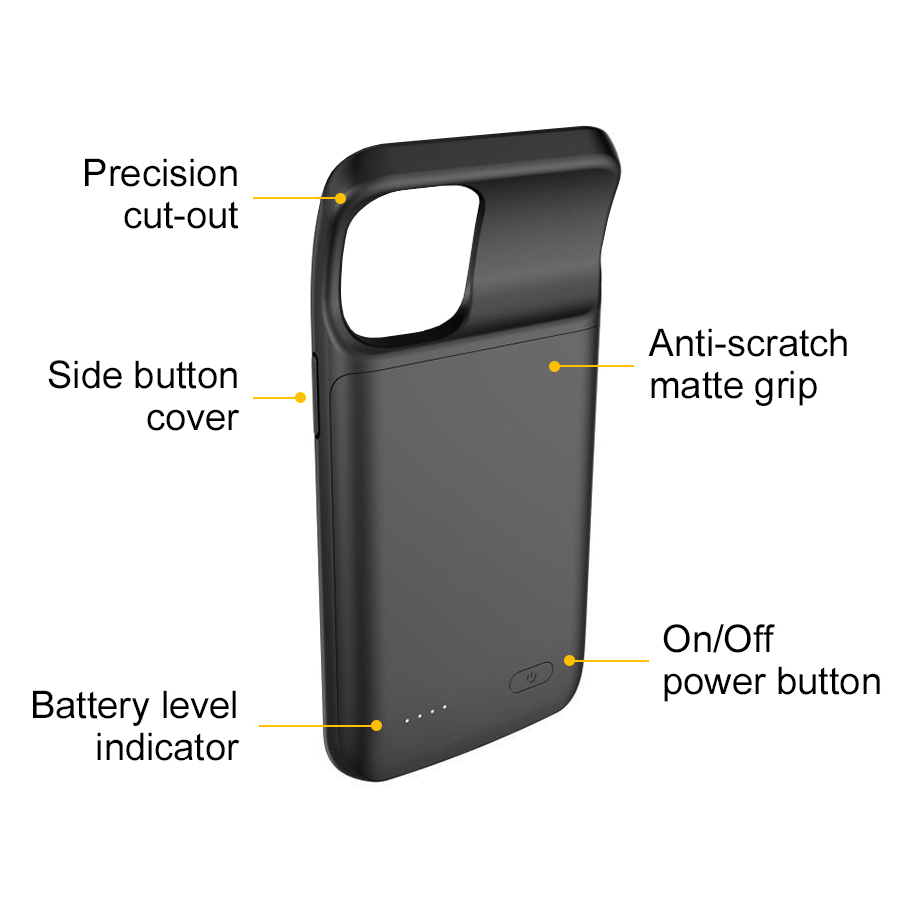 7000mAh Portable Battery Charger Case for Apple iPhone 15