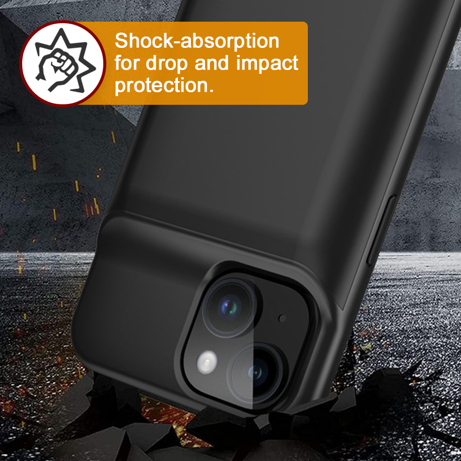 Achetez D98 8500mAh Case de Charge Portable Pour L'iphone 15 Plus, Batterie  Externe Batch Téléphone Prise en Charge de la Fonction Audio - Noir de  Chine
