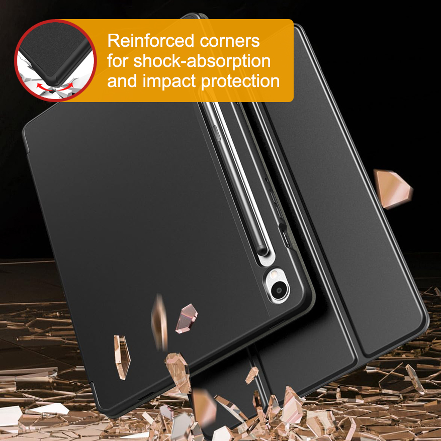 Trifold (Sleep/Wake) Smart Case & Stand for Samsung Galaxy Tab S9 FE / S10 FE - Black