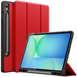 Trifold (Sleep/Wake) Smart Case & Stand for Samsung Galaxy Tab S9 FE / S10 FE - Red