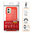 Flexi Slim Carbon Fibre Case for Motorola Moto G54 - Brushed Red