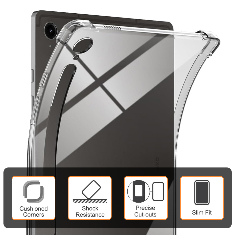 Flexi Gel Shockproof Case for Samsung Galaxy Tab S9 FE (Clear)