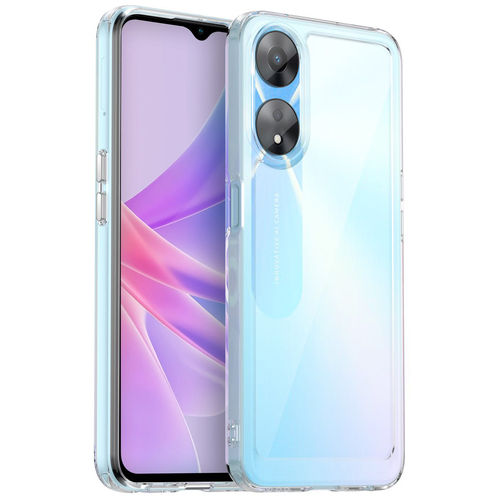 Hybrid Acrylic Tough Shockproof Case for Oppo A78 5G - Clear (Gloss Grip)