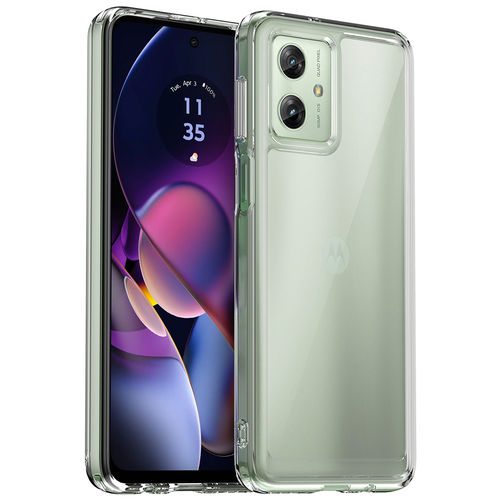 Hybrid Acrylic Tough Shockproof Case for Motorola Moto G54 - Clear (Frame)
