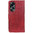 Leather Wallet Case & Card Holder Pouch for Oppo A58 4G - Red