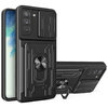 Heavy Duty Slide Case / Card Holder / Camera Cover for Samsung Galaxy S21 FE