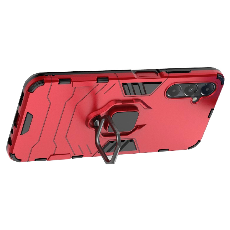 Slim Armour Tough Shockproof Case / Ring Holder for Samsung Galaxy A05s - Red