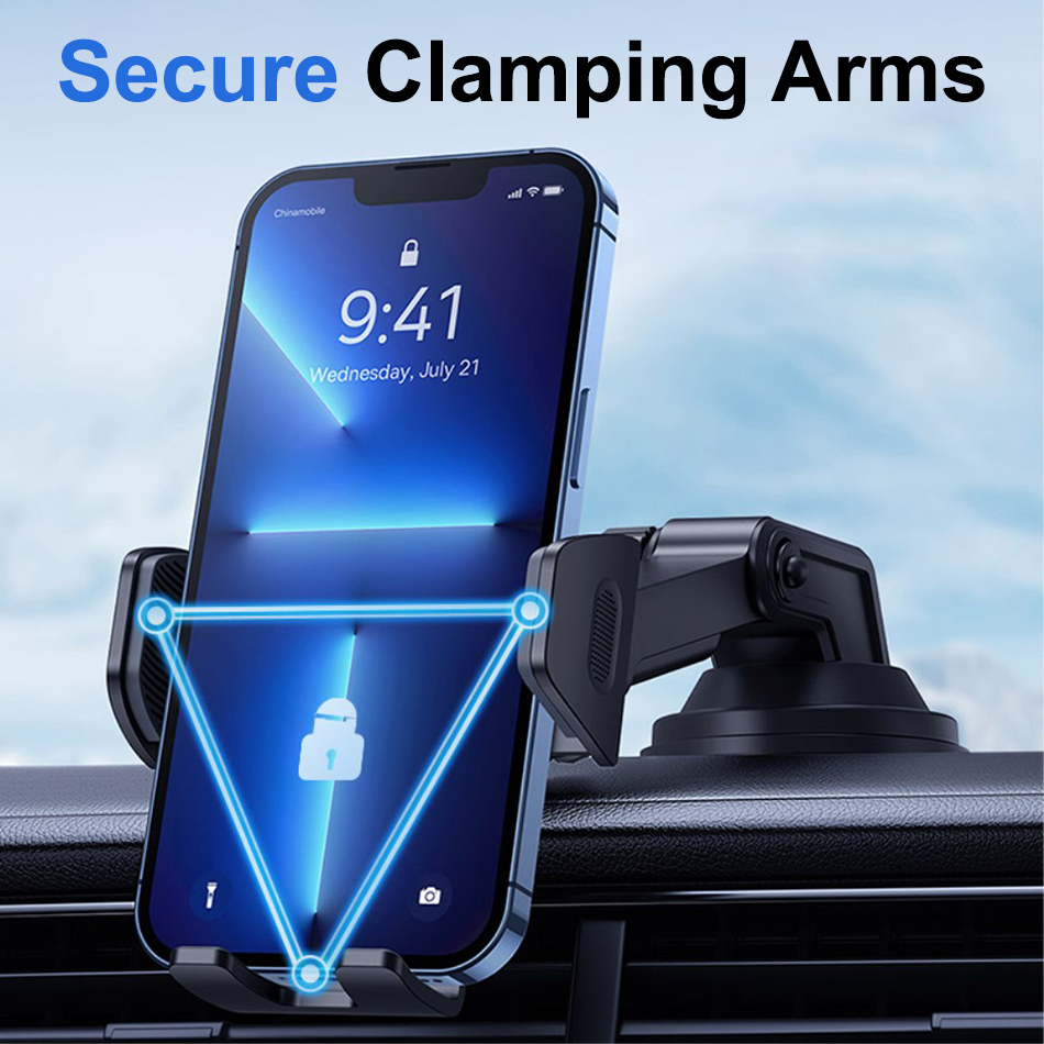 Blukar Car Phone Holder, Adjustable Car Phone Mount Cradle 360° Rotation - 4 In 1 Super Stable For Dashboard/Windscreen/Air Vent, One Button Release For All 4.7 To 6.7 Inch Smartphones - Foto 7