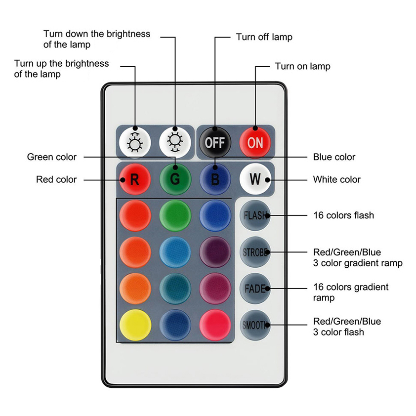 LED Crystal Diamond Touch Lamp / Night Light / Remote Control (16-Colour)