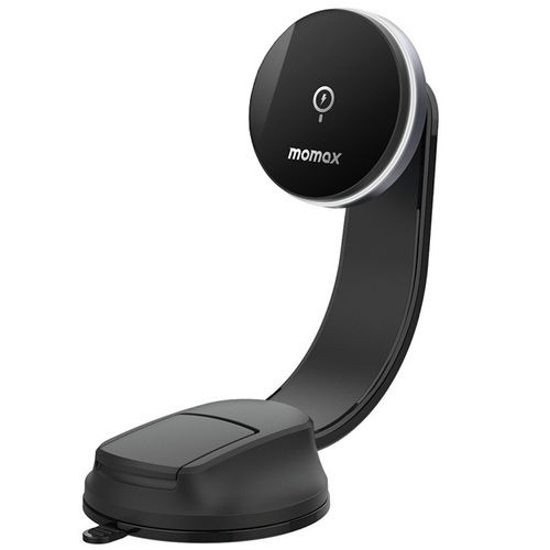 Momax Q.Mag (Bendable Arm) Suction Cup Car Mount / Magnetic Wireless Charger / Phone Holder