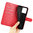 Leather Wallet Case & Card Holder Pouch for Motorola Moto G84 - Red