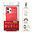 Flexi Slim Carbon Fibre Case for Xiaomi Redmi 12 - Brushed Red