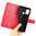 Leather Wallet Case & Card Holder Pouch for Nokia G11 Plus - Red