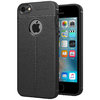 Flexi Slim Litchi Texture Case for Apple iPhone 5 / 5s / SE (1st Gen) - Black Stitch