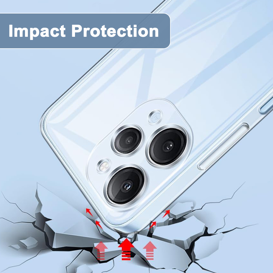 Flexi Slim Gel Case for Xiaomi Redmi 12 - Clear (Gloss Grip)