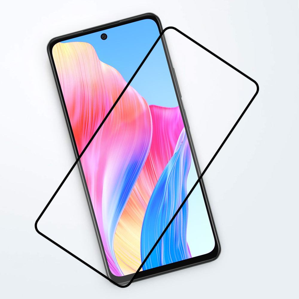 Full Coverage Tempered Glass Screen Protector for Oppo A58 4G