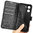 Leather Wallet Case & Card Holder Pouch for Xiaomi Redmi 13C - Black