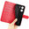 Leather Wallet Case & Card Holder Pouch for Xiaomi Redmi 13C - Red