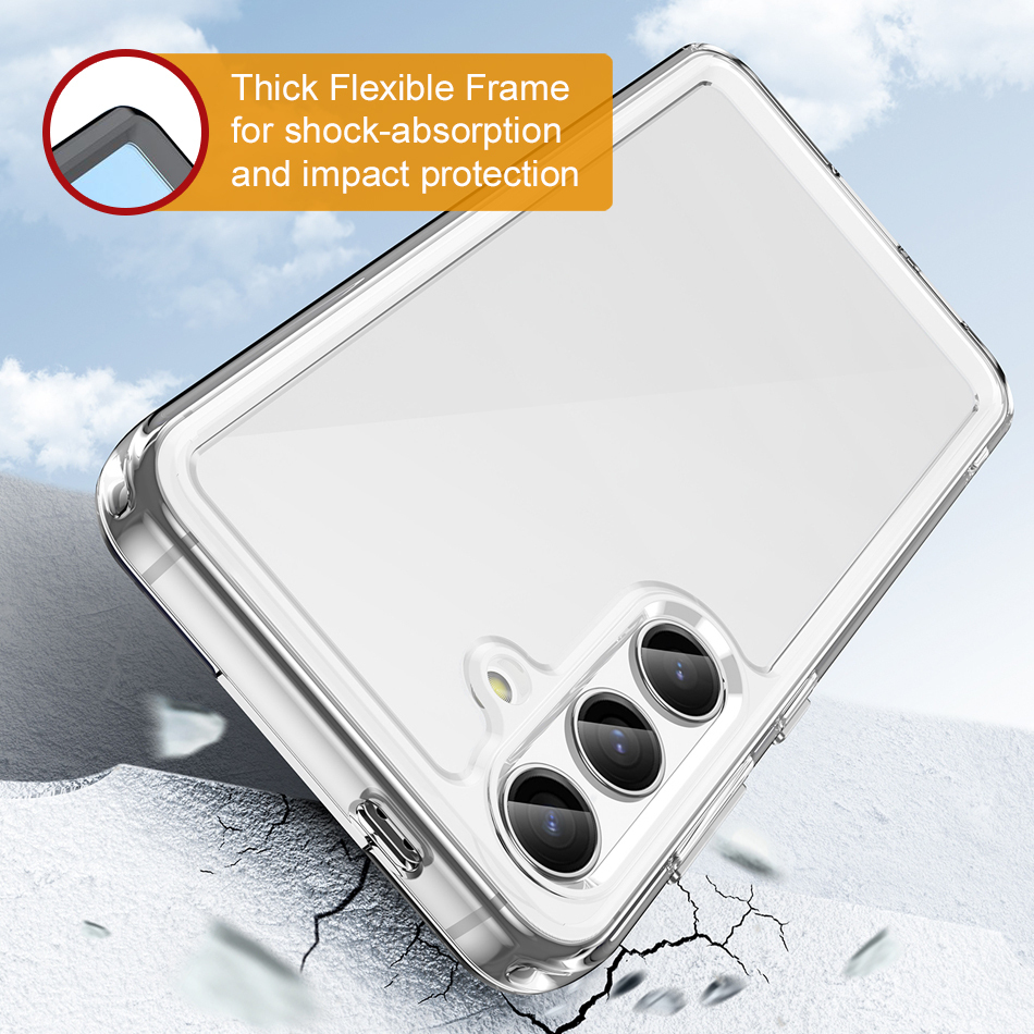 Hybrid Acrylic Shockproof Case for Samsung Galaxy S24 (Clear)