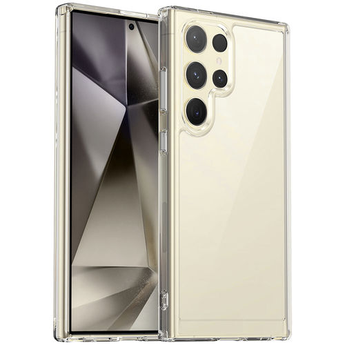 Hybrid Acrylic Tough Shockproof Case for Samsung Galaxy S24 Ultra - Clear (Frame)