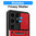 Heavy Duty Shockproof Case / Slide Camera Cover for Samsung Galaxy S24 Ultra - Red