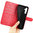 Leather Wallet Case & Card Holder Pouch for Samsung Galaxy A15 5G - Red