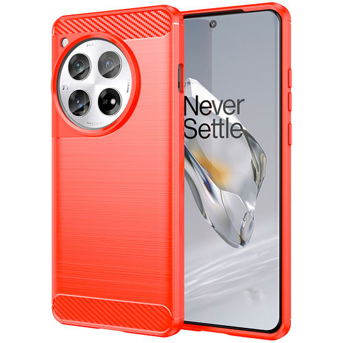 Flexi Slim Carbon Fibre Case for OnePlus 12 - Brushed Red