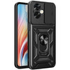 Heavy Duty Shockproof Case / Slide Camera Cover for Oppo A79 5G - Black