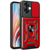 Heavy Duty Shockproof Case / Slide Camera Cover for Oppo A79 5G - Red