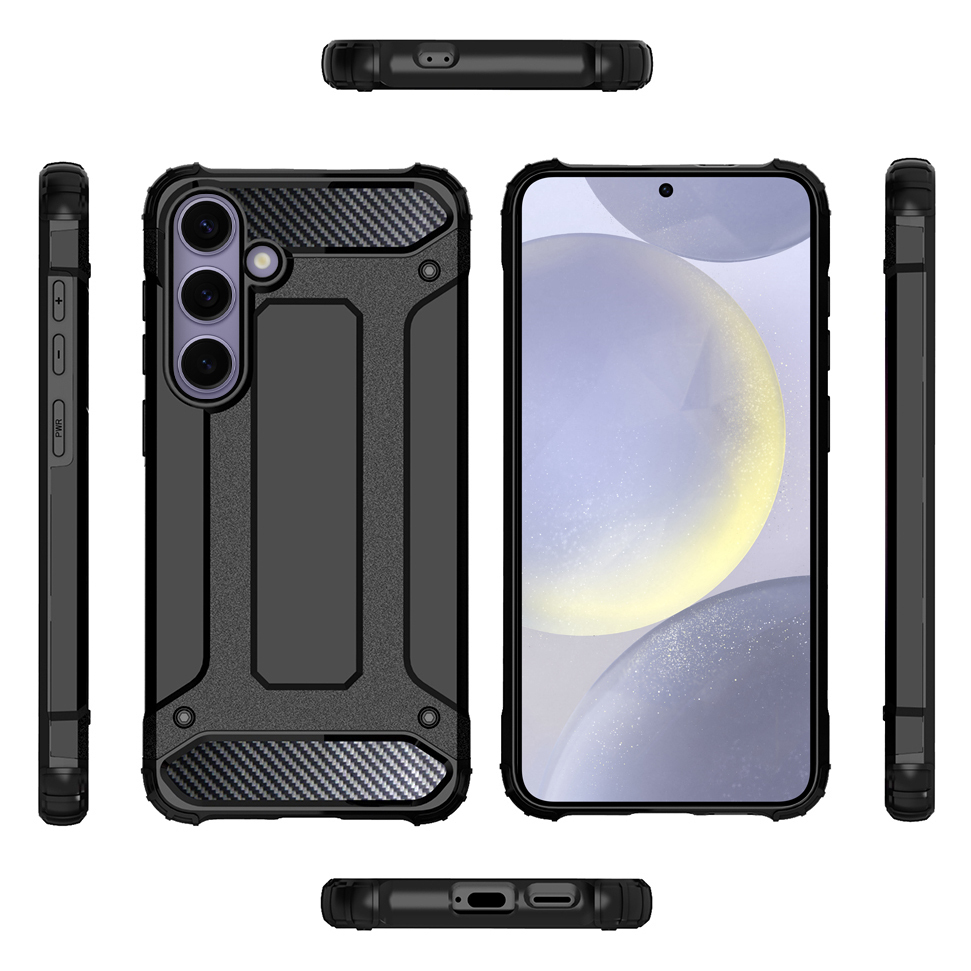 Military Defender Tough Shockproof Case for Samsung Galaxy S24+ (Black)