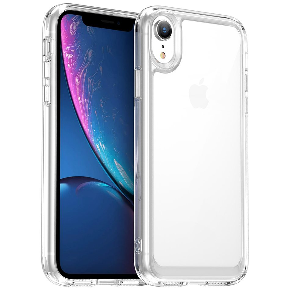 Hybrid Acrylic Tough Shockproof Case for Apple iPhone XR - Clear (Frame)