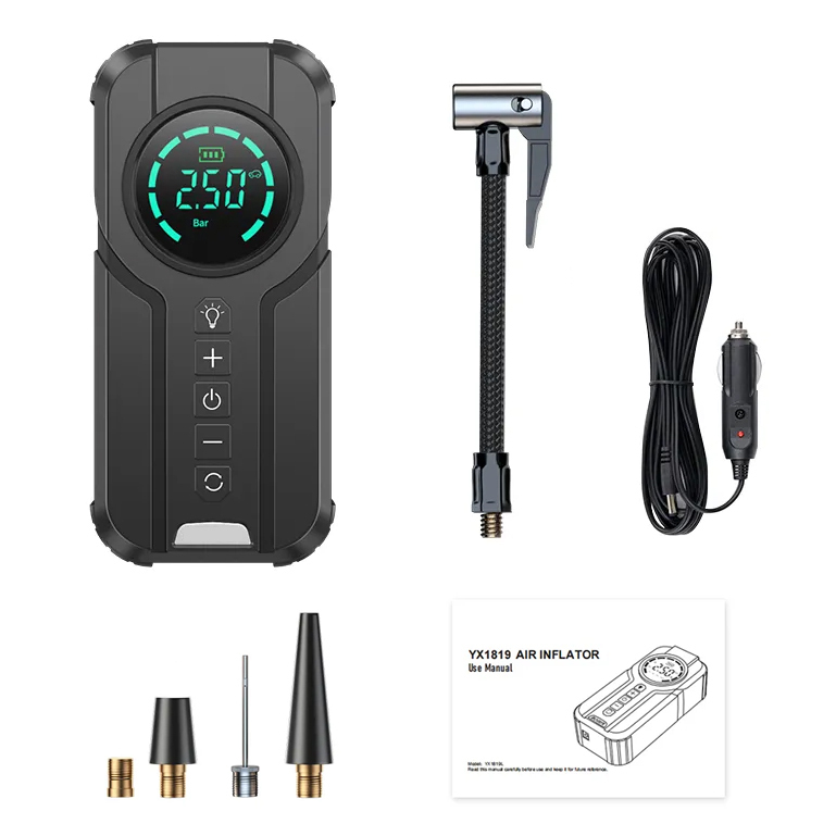 Electric Portable Car Tyre Inflator Pump  / Air Compressor / Digital Pressure Gauge