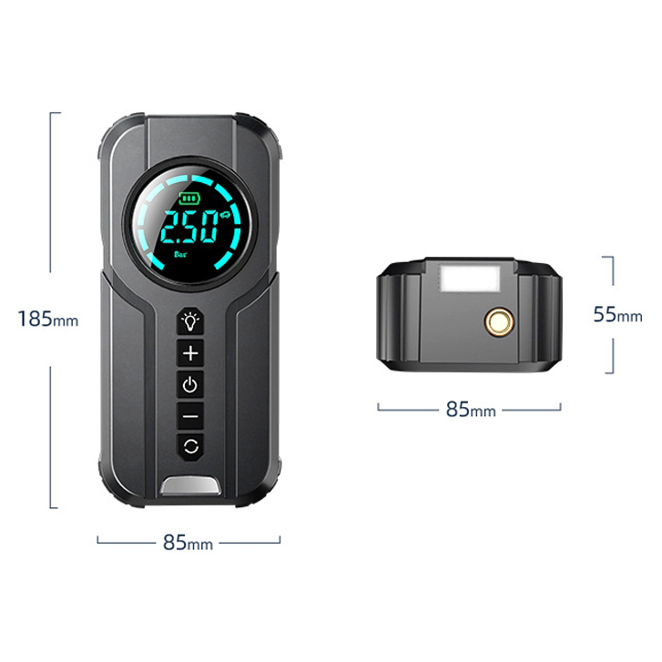 Electric Portable Car Tyre Inflator Pump  / Air Compressor / Digital Pressure Gauge