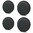 (4-Pack) Silicone Stick-On Sleeve Case / Adhesive Mount Holder for Apple AirTag - Black